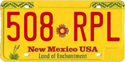 NM license plate 508RPL