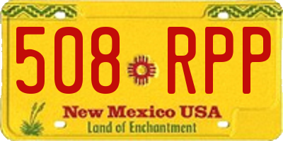 NM license plate 508RPP
