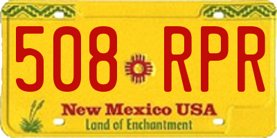 NM license plate 508RPR