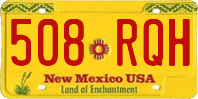 NM license plate 508RQH