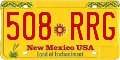 NM license plate 508RRG