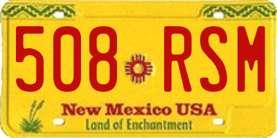 NM license plate 508RSM