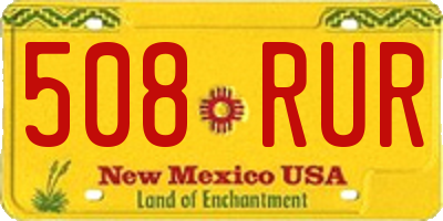 NM license plate 508RUR