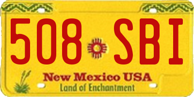 NM license plate 508SBI