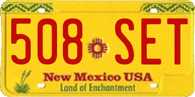 NM license plate 508SET