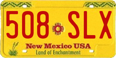 NM license plate 508SLX