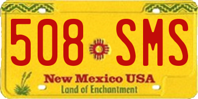 NM license plate 508SMS
