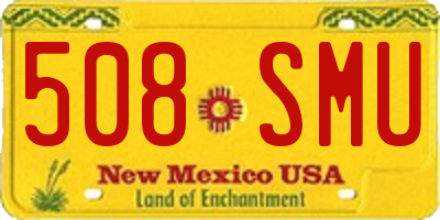 NM license plate 508SMU