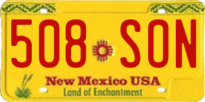 NM license plate 508SON