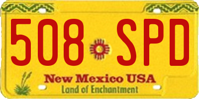 NM license plate 508SPD