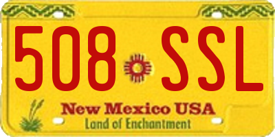NM license plate 508SSL