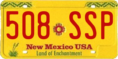 NM license plate 508SSP