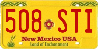 NM license plate 508STI