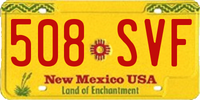 NM license plate 508SVF