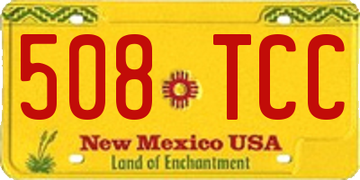 NM license plate 508TCC