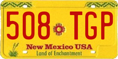 NM license plate 508TGP