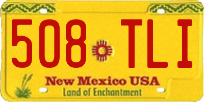 NM license plate 508TLI