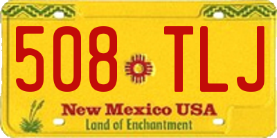 NM license plate 508TLJ