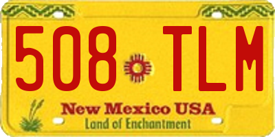 NM license plate 508TLM