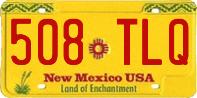 NM license plate 508TLQ