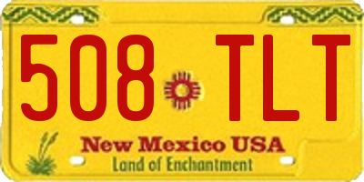 NM license plate 508TLT