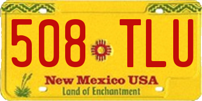 NM license plate 508TLU