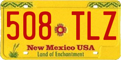 NM license plate 508TLZ