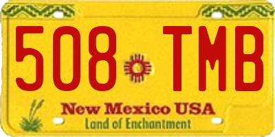NM license plate 508TMB