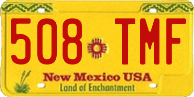 NM license plate 508TMF