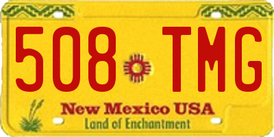 NM license plate 508TMG