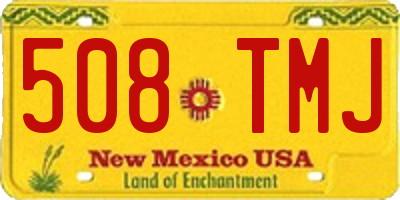 NM license plate 508TMJ