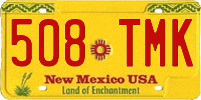 NM license plate 508TMK