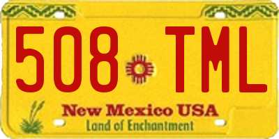 NM license plate 508TML
