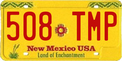 NM license plate 508TMP