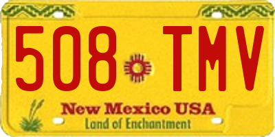 NM license plate 508TMV
