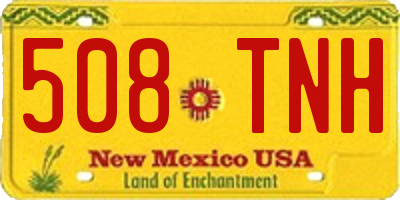 NM license plate 508TNH
