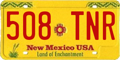 NM license plate 508TNR