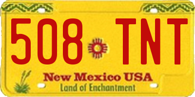 NM license plate 508TNT