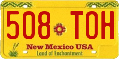 NM license plate 508TOH