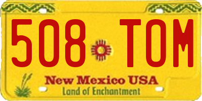NM license plate 508TOM