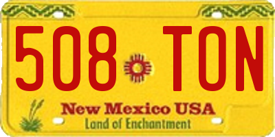 NM license plate 508TON