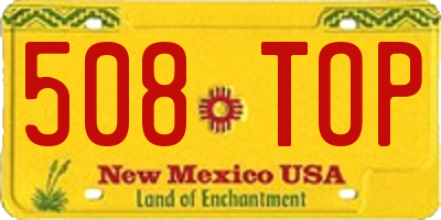 NM license plate 508TOP