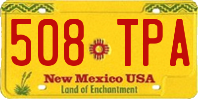 NM license plate 508TPA