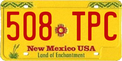 NM license plate 508TPC