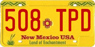 NM license plate 508TPD