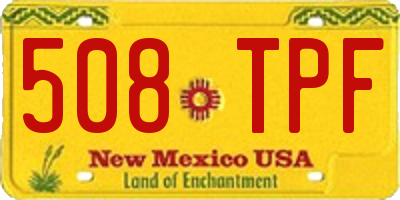 NM license plate 508TPF