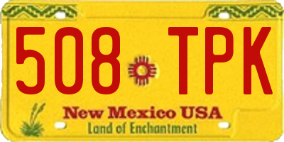 NM license plate 508TPK