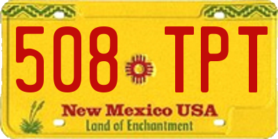 NM license plate 508TPT