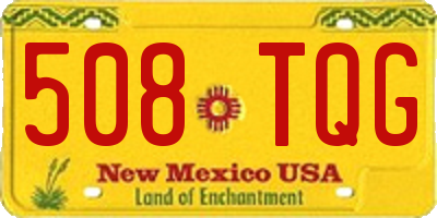 NM license plate 508TQG