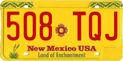 NM license plate 508TQJ